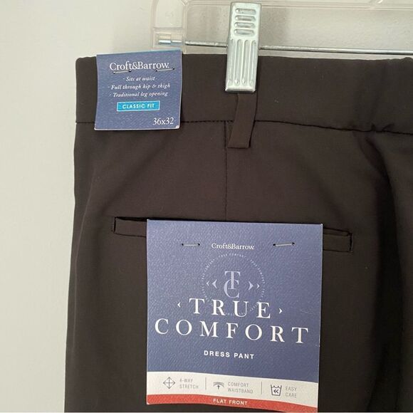 Croft & Barrow Men’s True Comfort Dress Pants - Picture 4 of 5